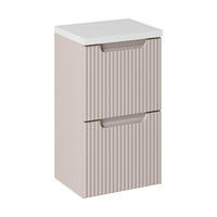 WASCHTISCHUNTERSCHRANK 50 cm 2 Teile Nova Cashmere N BM166 in Kaschmir Matt/ Weiß Matt - Kaschmir/Weiß, Holz (50/57/40cm)