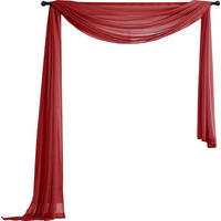 QUERBEHANG 1ER SET HxB 140x600 Bordeaux - Bordeaux, Textil (140/600cm) - Gardinenbox
