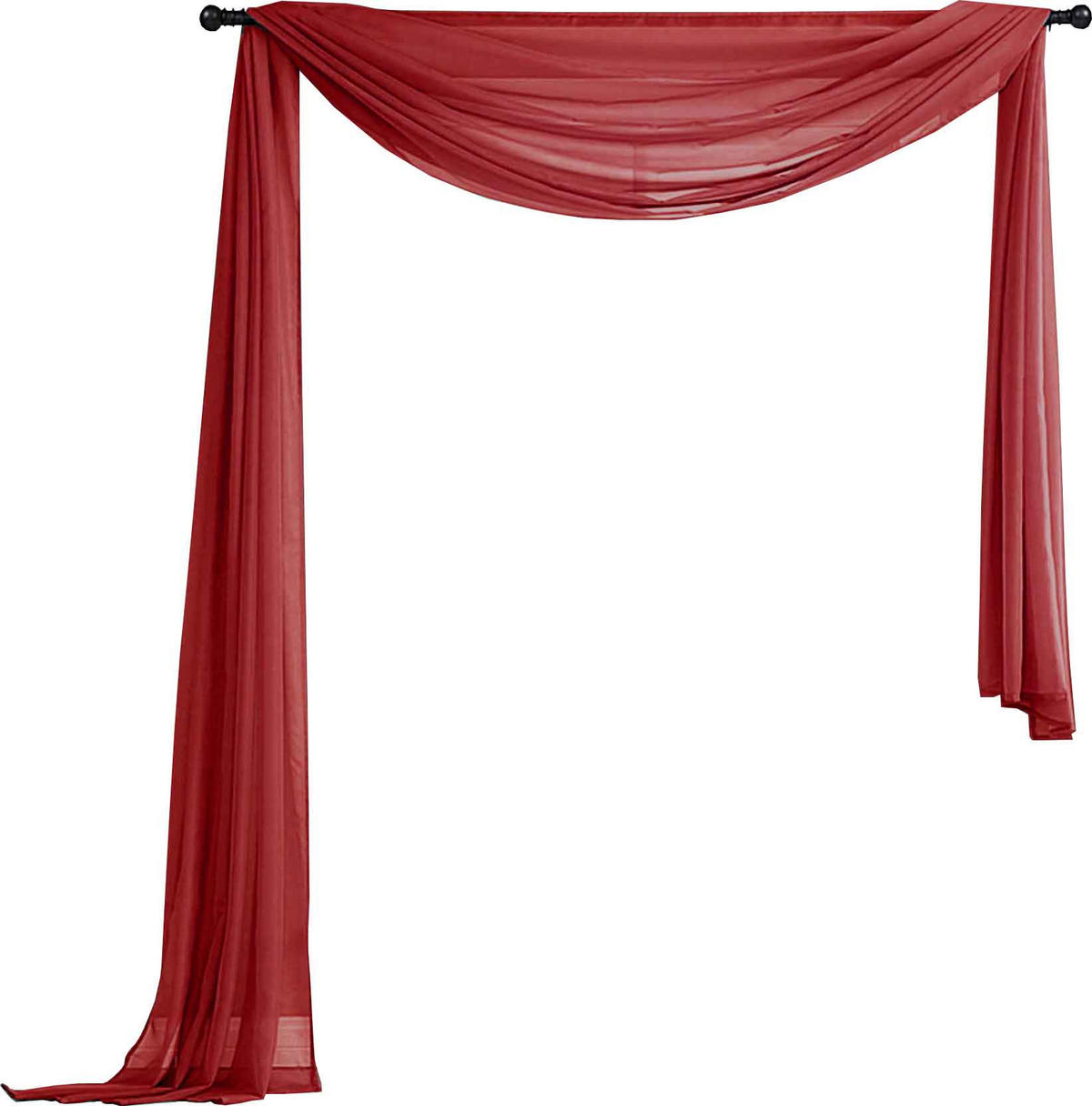 QUERBEHANG 1ER SET HxB 140x600 Bordeaux - Bordeaux, Textil (140/600cm) - Gardinenbox