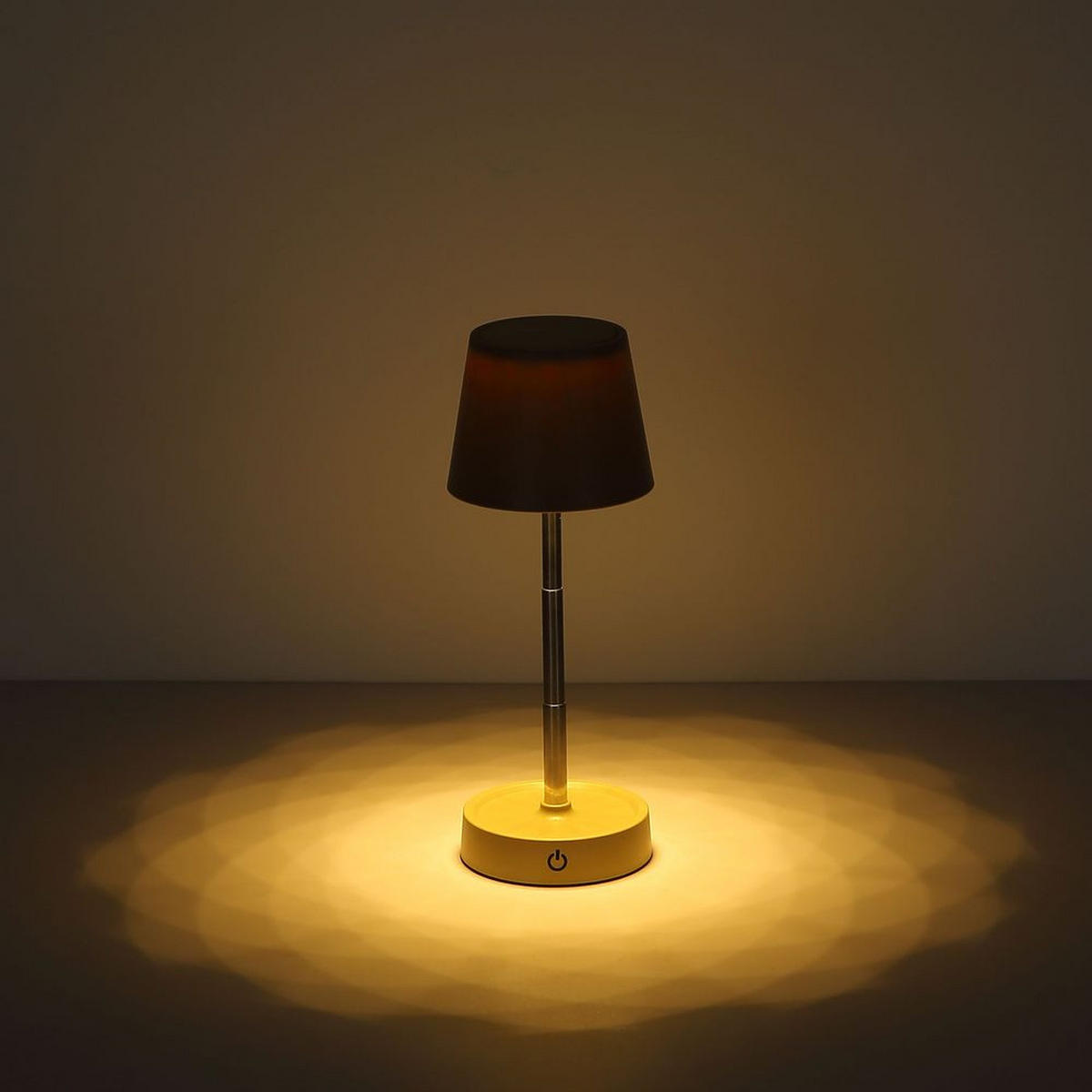 LED TISCHLEUCHTE CARLOS Sandfarben - Bernsteinfarben, Metall (10.6/10.6/28cm) - Globo Lighting