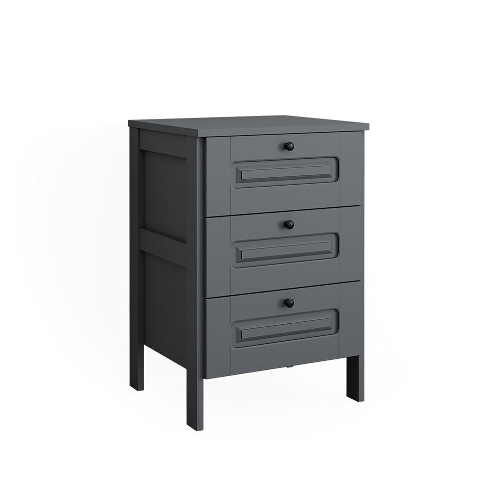 KOMMODE Ajaton Grau 60 x 88.4 cm - Grau, Holzwerkstoff (60/88.4/53.4cm) - VitaliSpa