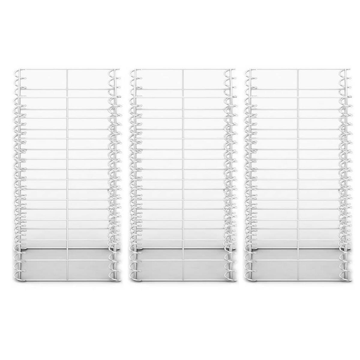 GABIONEN-SET 3-Tlg. Verzinkter Draht 25/25/50 Cm - Silberfarben, Metall (25/50cm) - vidaXL