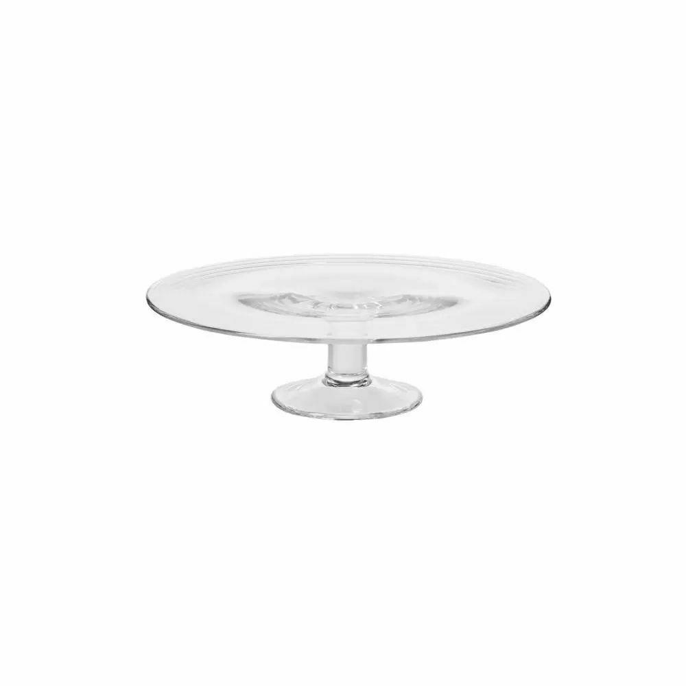 TORTENPLATTE, 1 Stk., 32 cm, Handgemacht - Transparent, Glas (32cm) - Krosno Glass