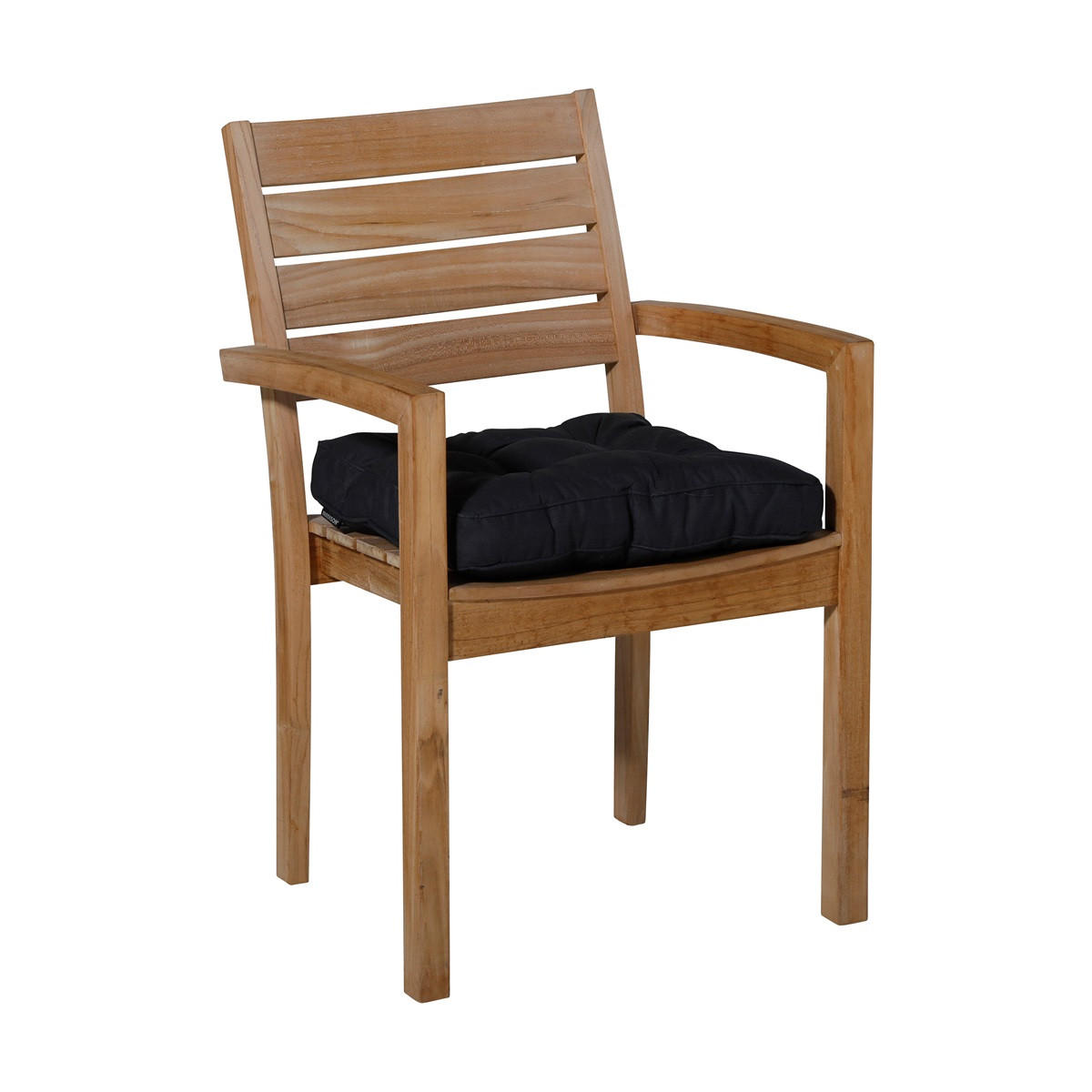 SITZKISSEN Basic 47/47 cm 4er-Set - Schwarz, Textil (47/8/47cm) - Madison