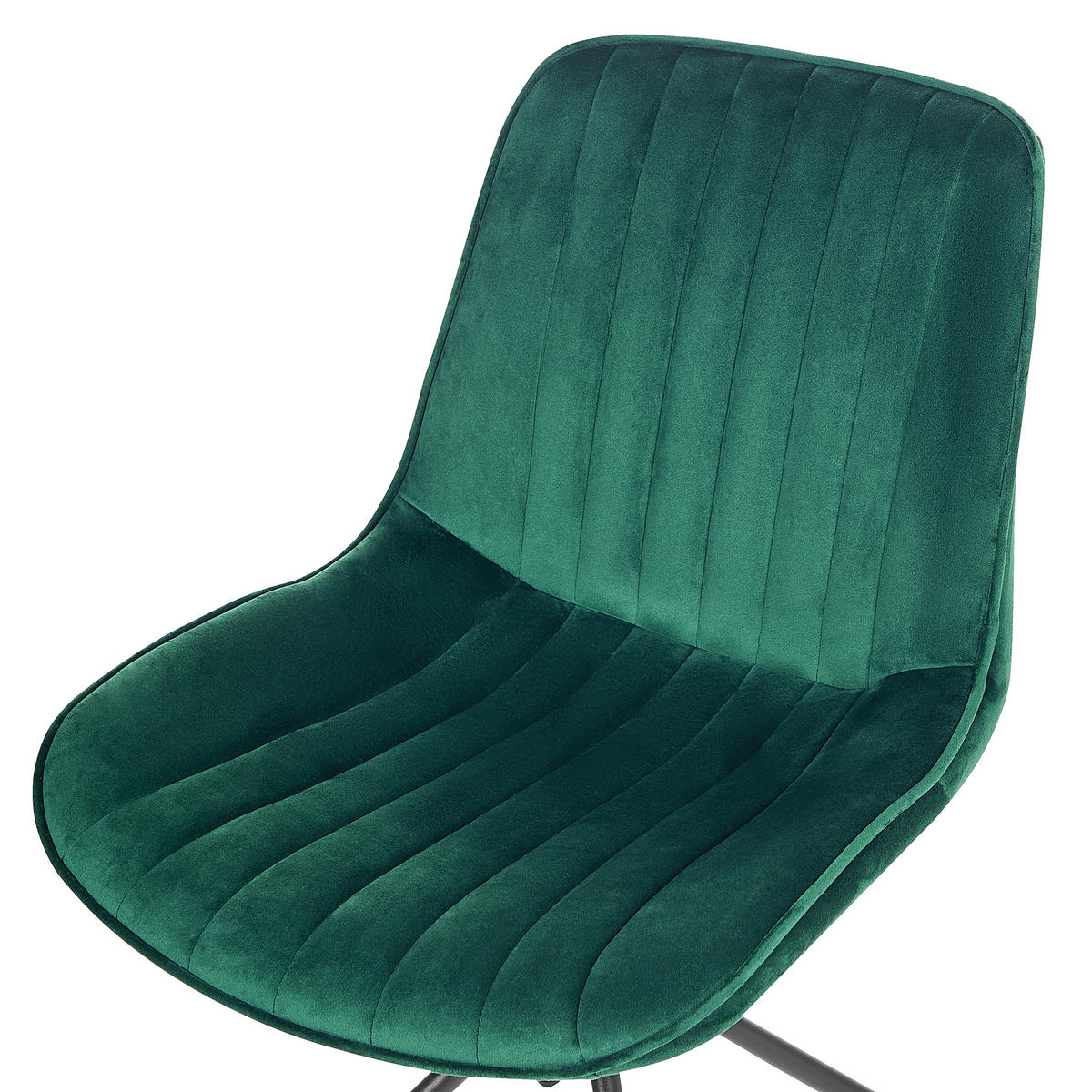 STUHL 2er-Set Samtstoff Grün Navasota - Grün, Textil/Metall (47/83/62cm) - Beliani