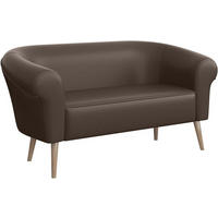 SOFA Emilia (2-Sitzer) - Buchefarben/Braun, Holzwerkstoff/Buchenholz (136/70/57cm) - Meblini