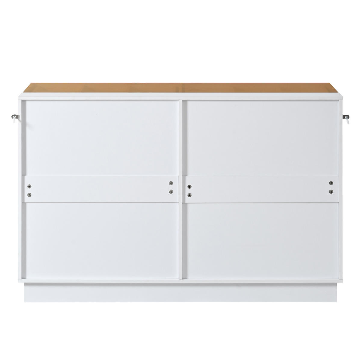 KUCHYŇSKÁ SKŘÍŇ v bílé barvě se 6 zásuvkami, do ložnice a obytných prostor, 120 × 40 × 78 cm - bílá, kov/kompozitní dřevo (120/78/40cm) - STILVORA
