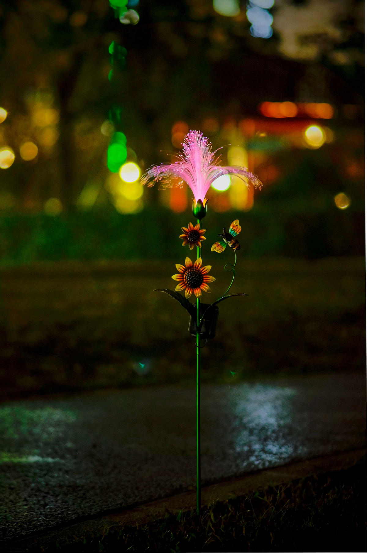 LED-SOLAR-GARTENSTECKER - mit Fiber-Beleuchtung und Dämmerungssensor für stilvolle Garten-Dekoration, 2er-Set - Weiß, Kunststoff (5/28/93cm) - Northpoint