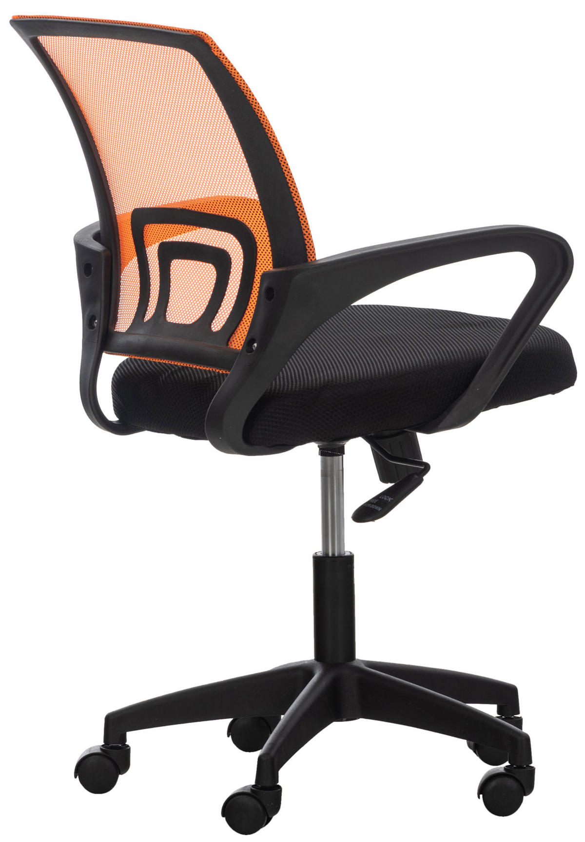 DREHSTUHL Microfaser orange - Schwarz/Orange, Kunststoff/Textil (62/84/50cm) - CLP