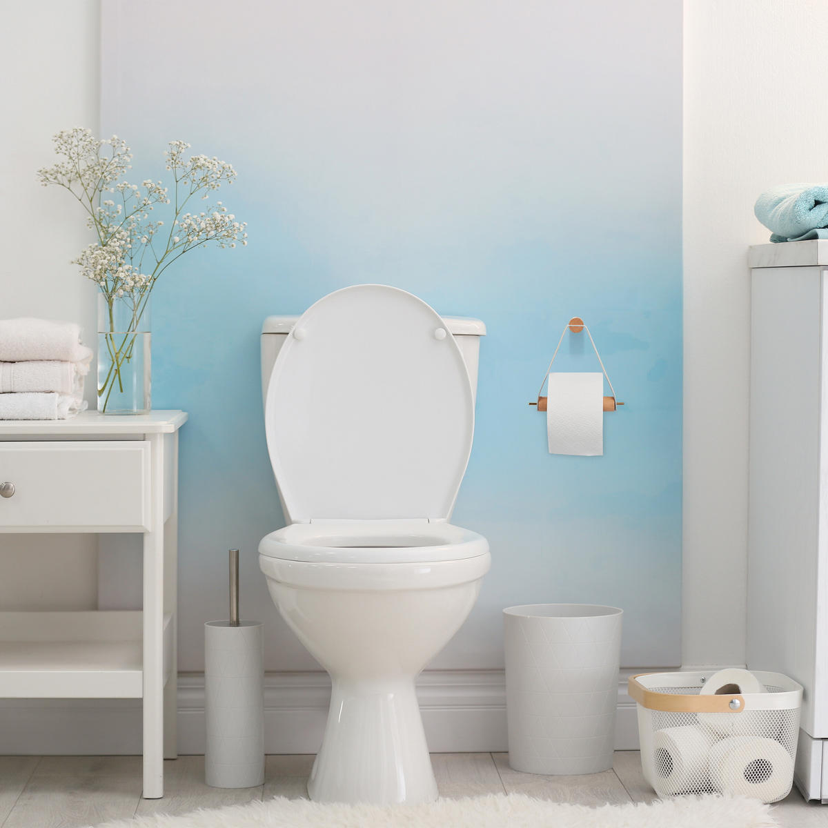 TOILETTENPAPIERHALTER - Hellbraun, Holz/Kunststoff (18/18/8cm) - Relaxdays