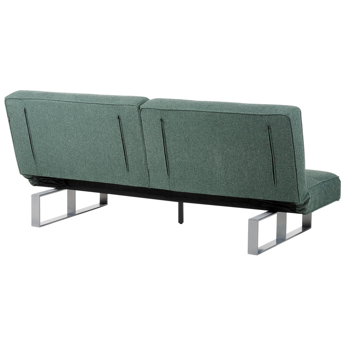 3-SITZER-SCHLAFSOFA grün Dublin - Silberfarben/Grün, Textil (190/38/88cm) - Beliani