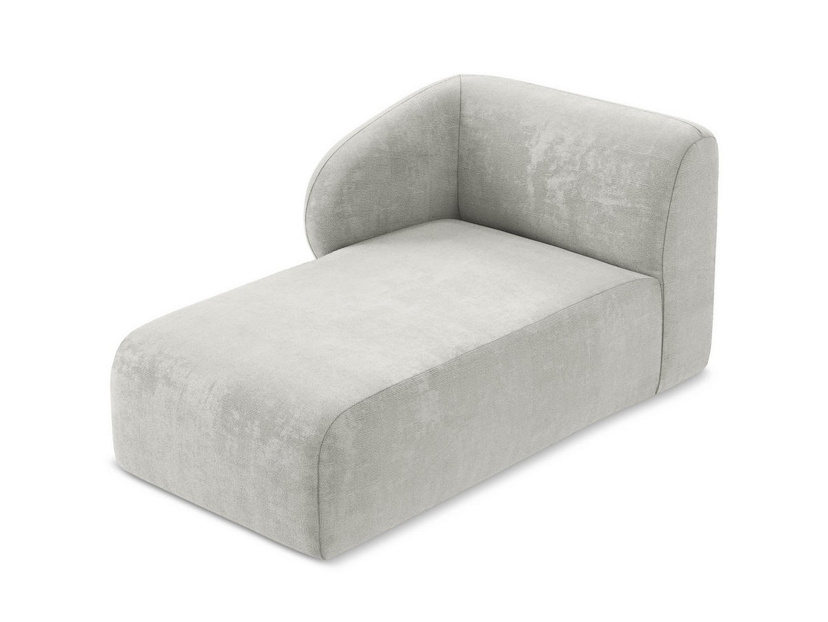 SOFAELEMENT Links Chenille Stoff Grau - Hellgrau/Schwarz, Holzwerkstoff/Kunststoff (91/75/166cm) - Makamii