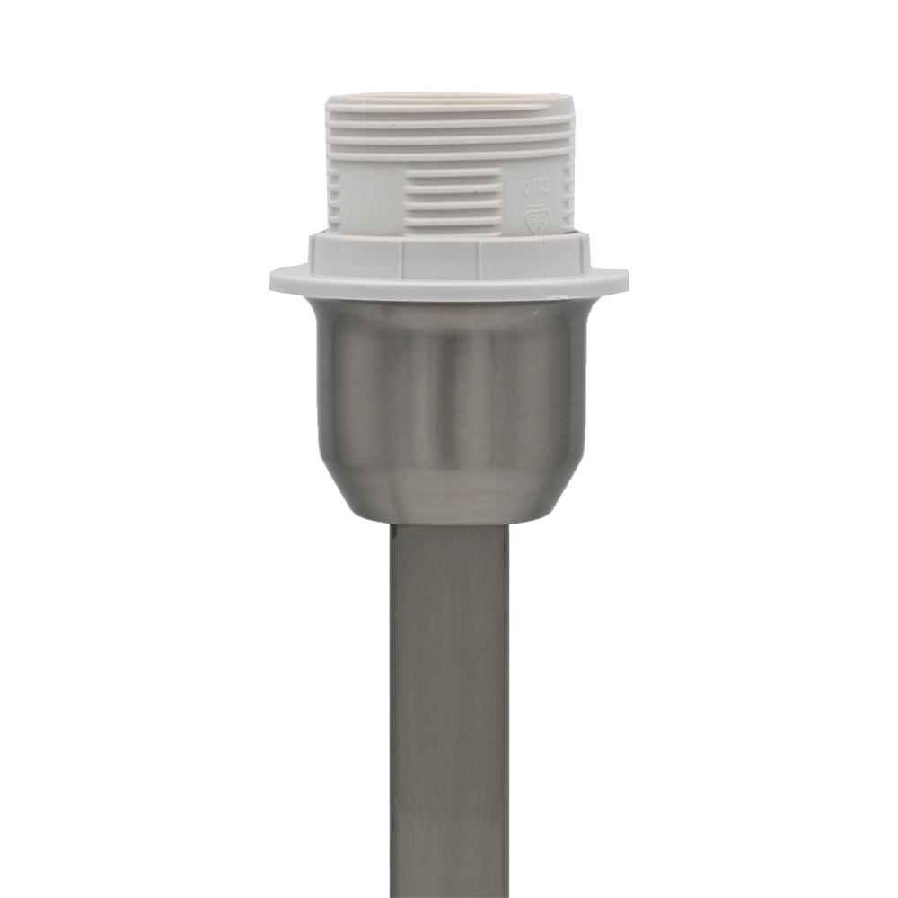 LAMPENFUSS PHILADELPHIA 13x13x38 cm, Metall, Silber - Silberfarben, Metall (13/13/38cm) - dasmöbelwerk