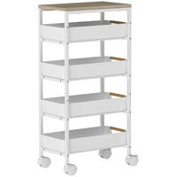 KÜCHENWAGEN Metall Kunststoff Weiß - Weiß, Kunststoff/Metall (24/82/39.5cm) - HOMCOM
