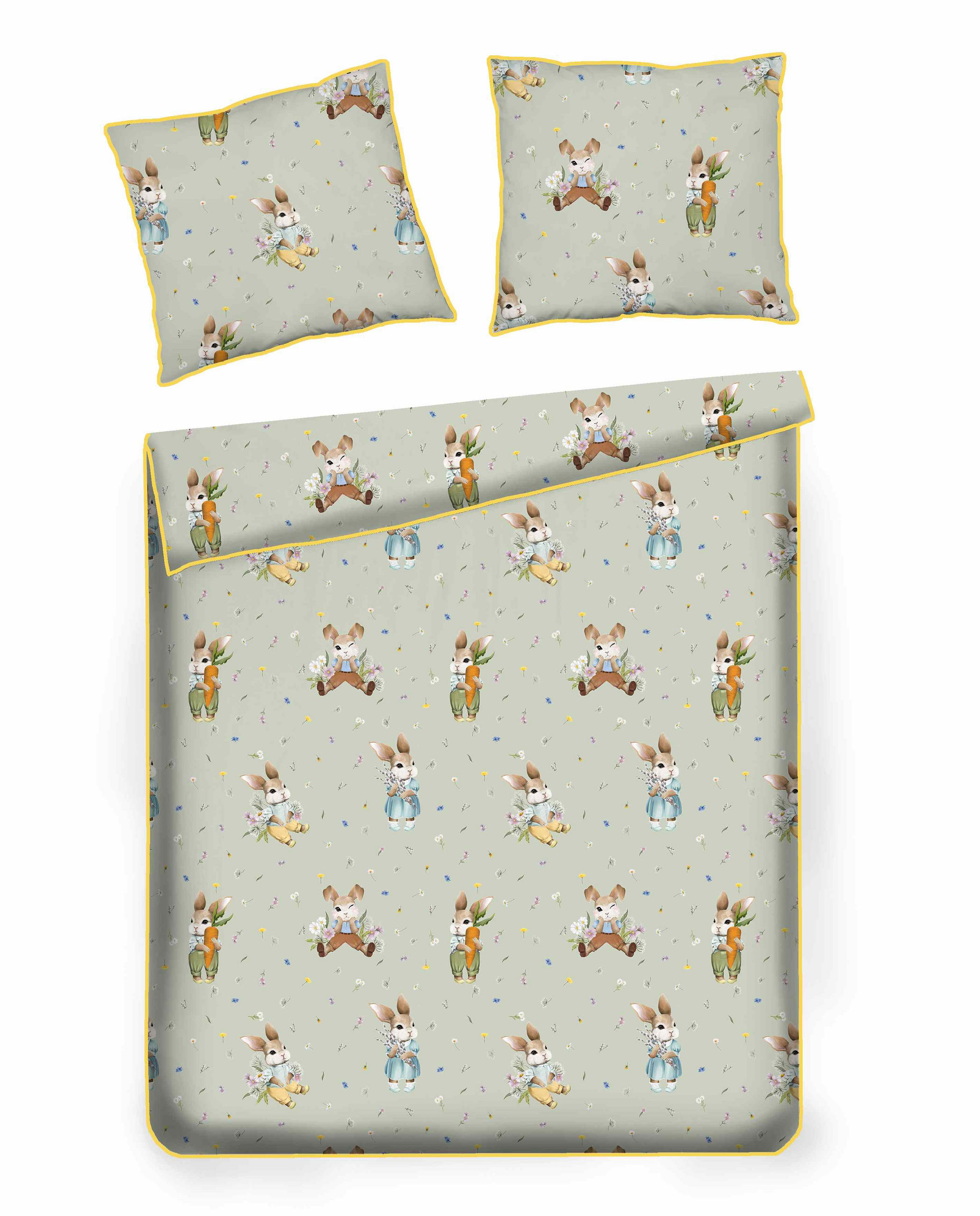 BETTWÄSCHE Emi - Hellgrün, Textil (160/200cm) - home&you