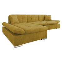ECKSOFA Malwi Premium, Seite: Links - Currygelb, Holz/Textil (278/161cm) - MIRJAN24