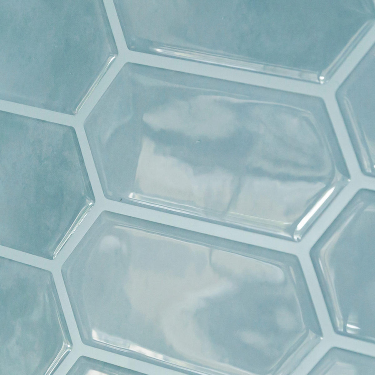 FLIESENAUFKLEBER 1 Stück 30,5 x 30,5 cm Selbstklebende Fliesen - Pera Blu - Blau, Kunststoff (30.5/0.12/30.5cm) - Mazovia