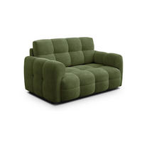 SOFA MELLOW 2-Sitzer, olive - Schwarz/Grün, Holz/Textil (153/87/98cm) - Courtois Laville