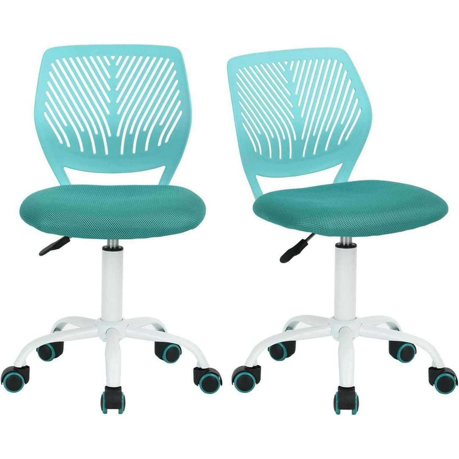 BÜROSTUHL 2er Set Türkis Verstellbar Ergonomisch - Türkis, Textil (38.5/75/40cm)