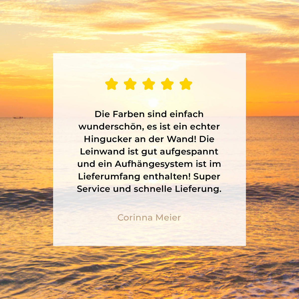 LEINWANDBILD Strand - Sonnenuntergang - Meer 80x120 cm - Gelb, Textil (80/120cm) - MuchoWow