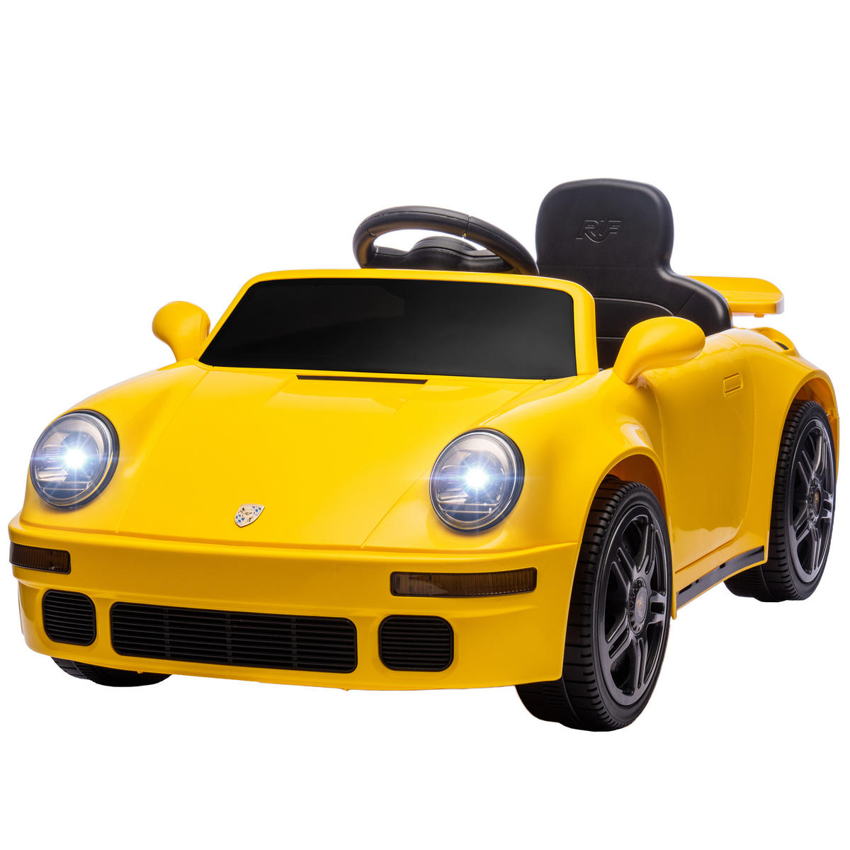 KINDER-ELEKTROAUTO DE-06162 RUF lizenziert mit Fernbedienung und MP3 Gelb - Gelb, Kunststoff/Metall (103/55/44cm) - ComfortXL