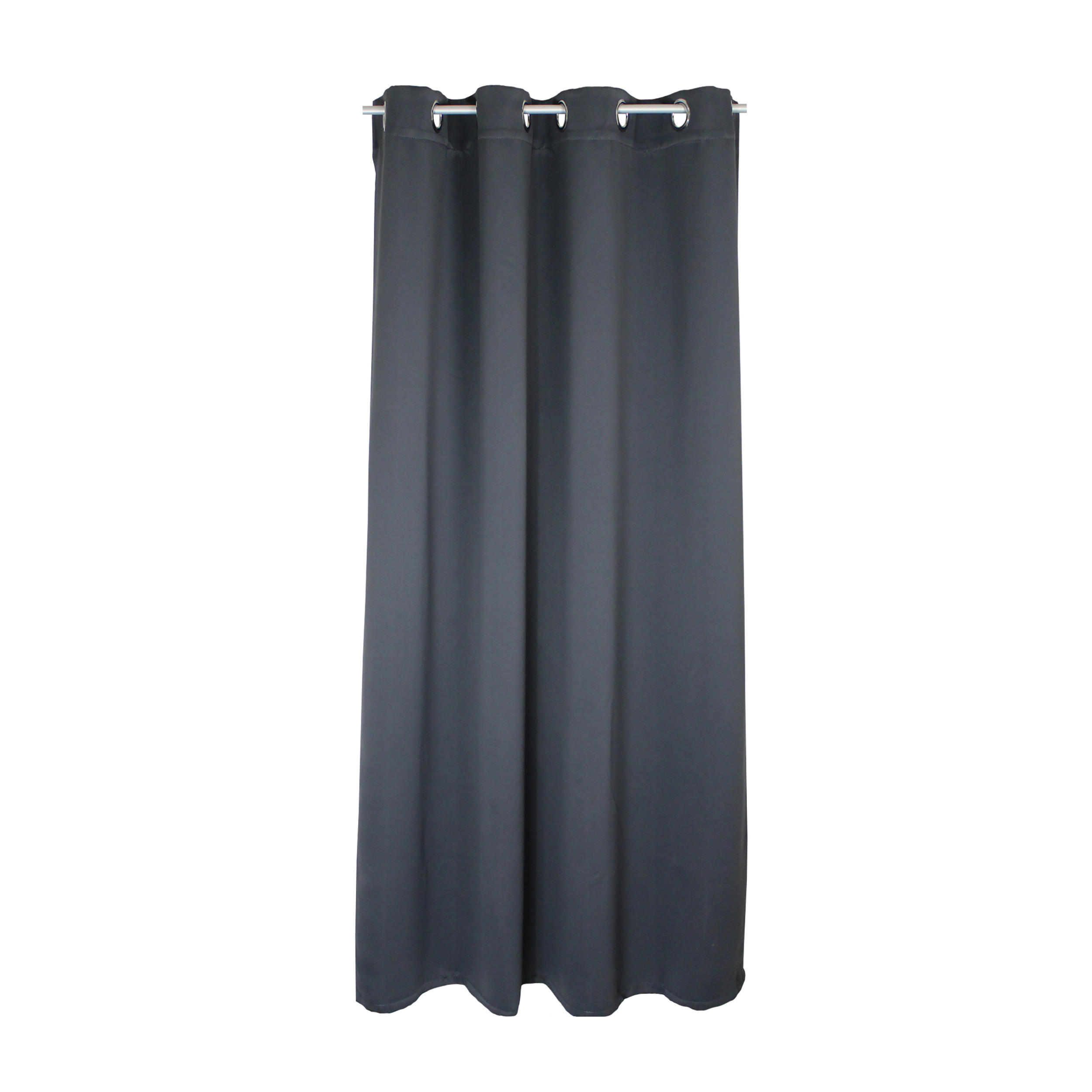 VERDUNKELUNGSVORHANG Ösen 140/145 cm Anthrazit - Anthrazit, Textil (140/145cm) - TiborTex
