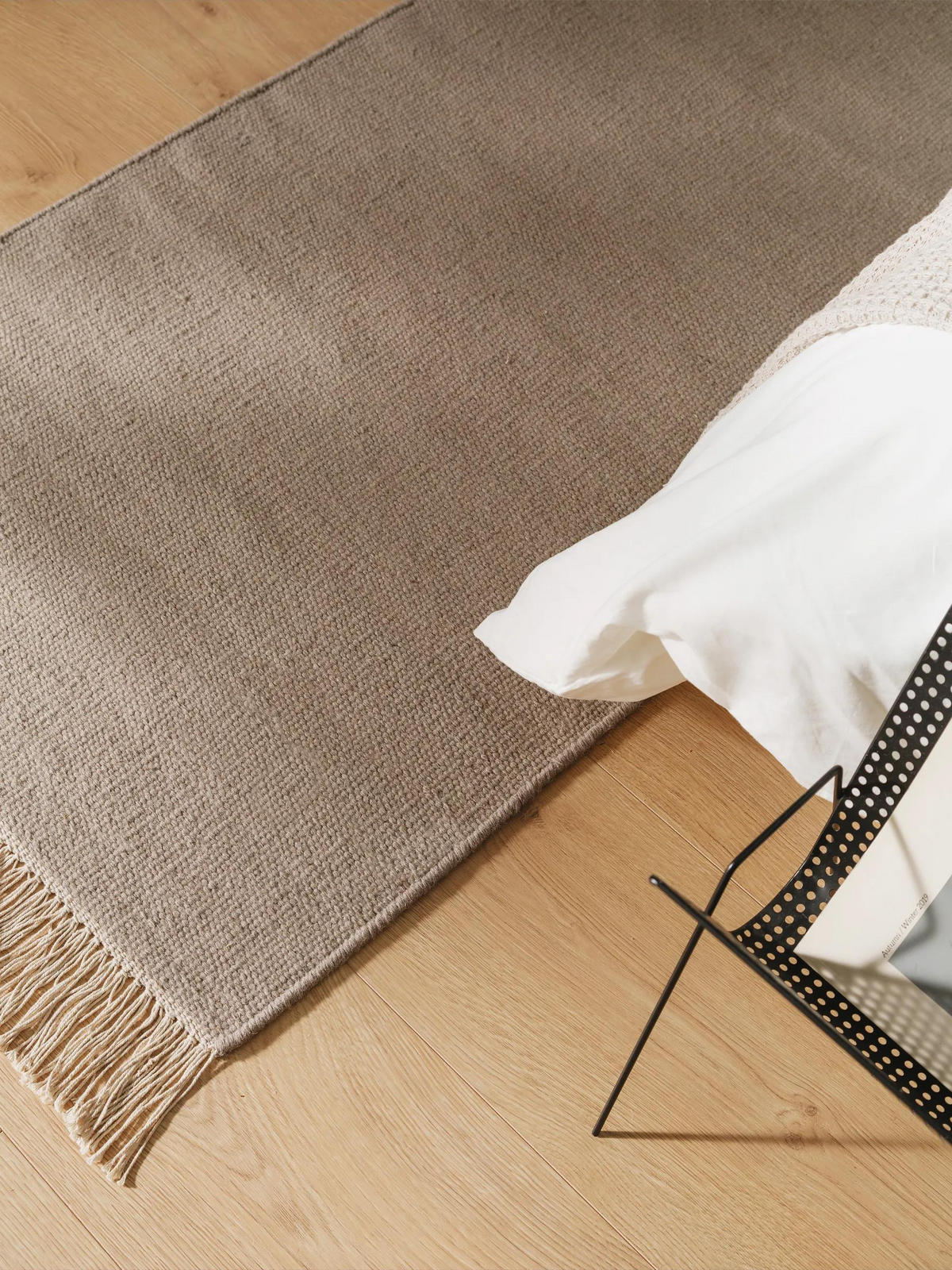 WOLLTEPPICH Liv Hellgrau 80x250 cm - Hellgrau, Textil (80/250cm) - benuta Pop