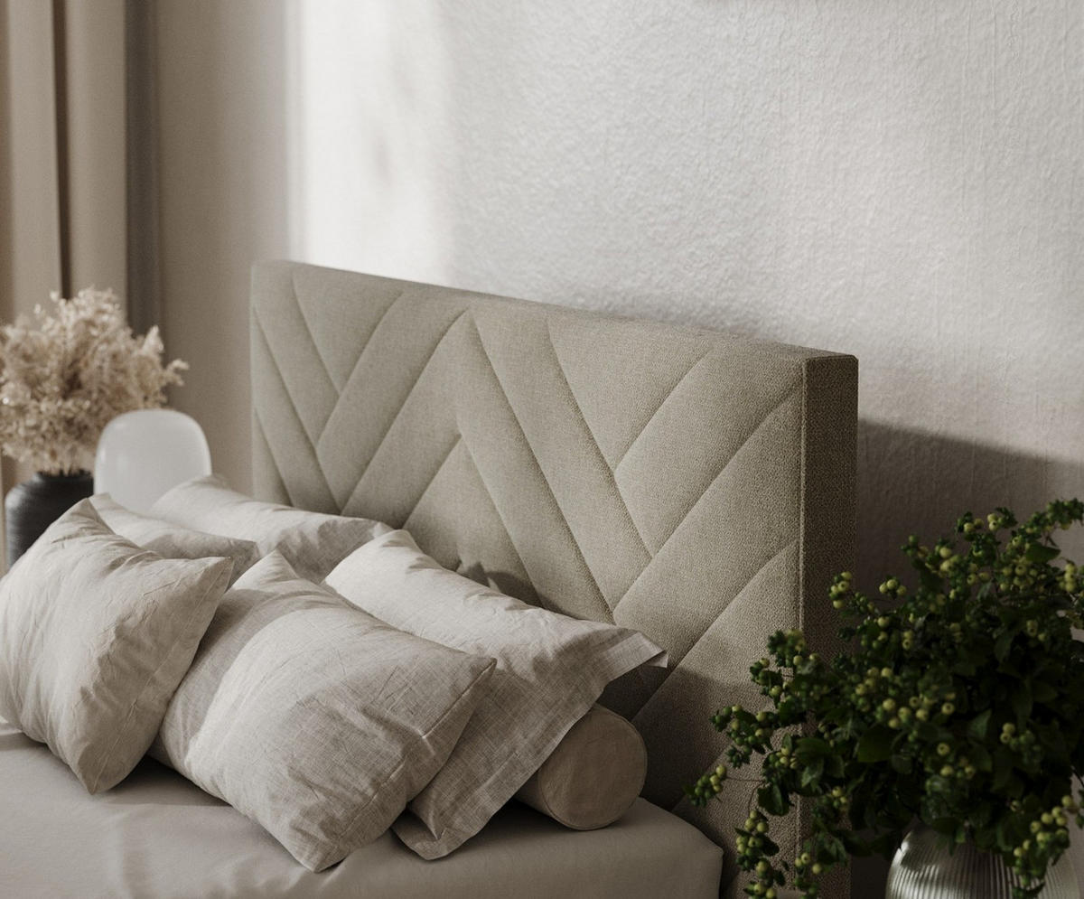 POLSTERBETT Arco 160/200 cm Olivgrün im Asti Stoff - Schwarz/Naturfarben, Holz/Holzwerkstoff (160/200cm) - AltaBeds