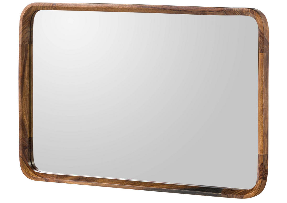 WANDSPIEGEL Sheesham 60x5x90 dunkelbraun lackiert MAILAND #240 - Dunkelbraun, Holzwerkstoff (60/90/5cm) - Massivmoebel24