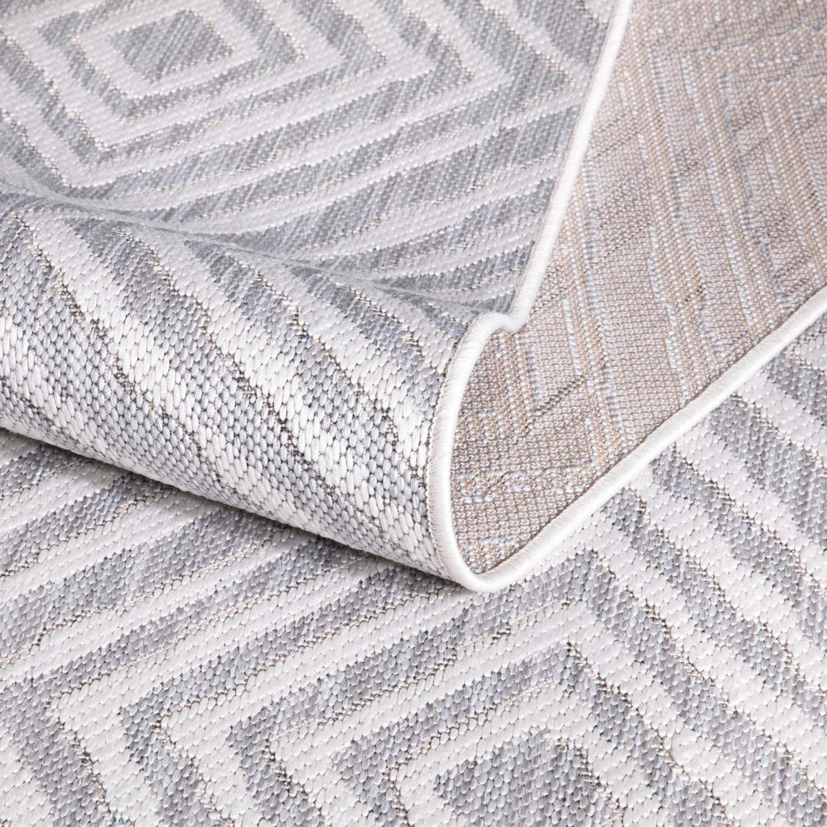 OUTDOOR-TEPPICH Sun 464 Grau 80x250 cm - Grau, Textil (80/250cm) - carpet city