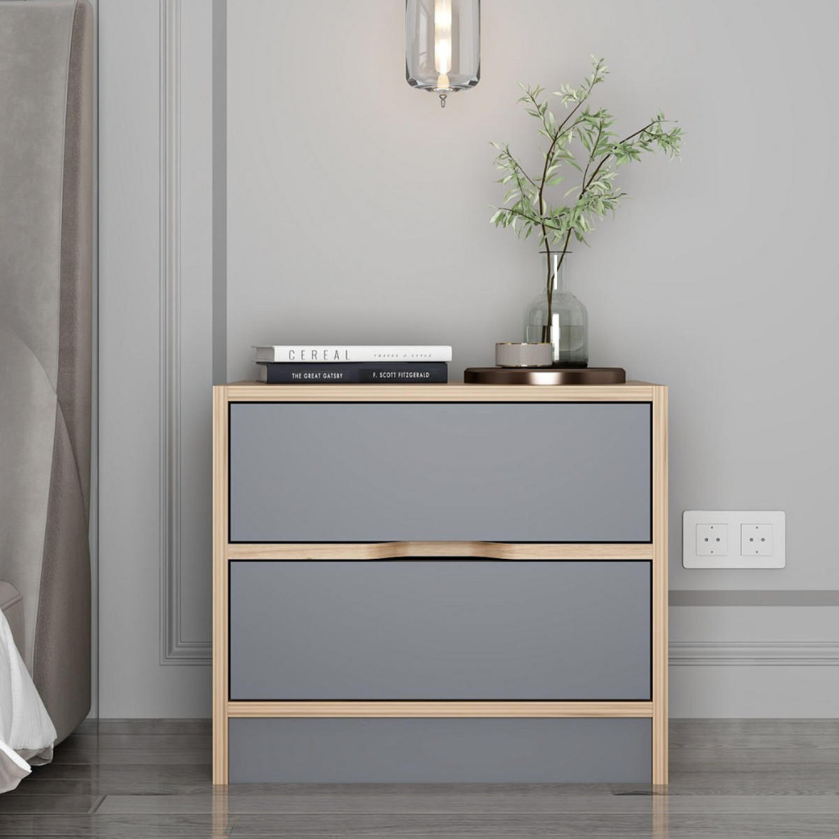 NACHTTISCH Molde Braun - Braun, Holzwerkstoff (40/47/54cm) - Concept Usine