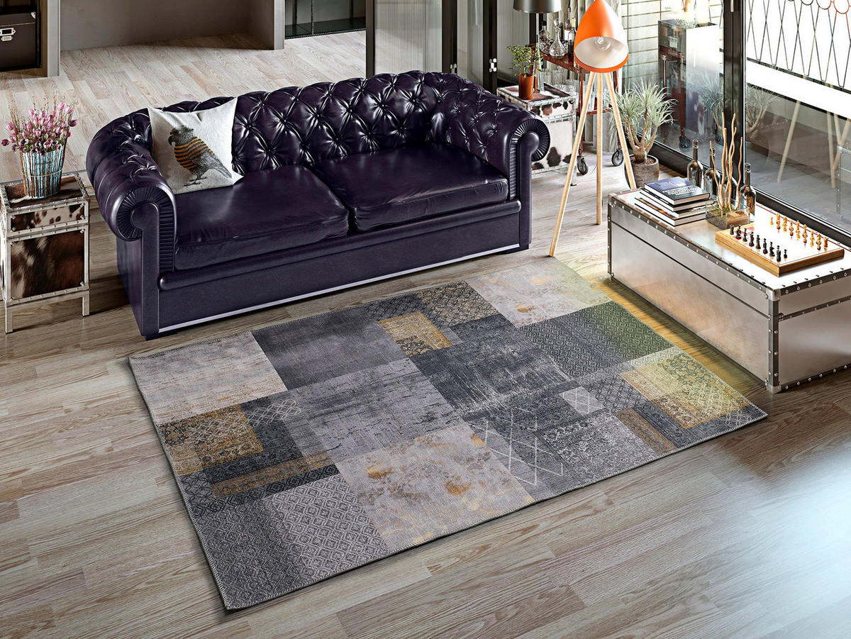 WEBTEPPICH Grau Neila 140/200 cm - Grau, Naturmaterialien/Textil (140/200cm) - Atticgo