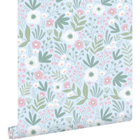 TAPETE Blumen 50 x 900 cm - Grün, Papier (50/900cm) - ESTAhome