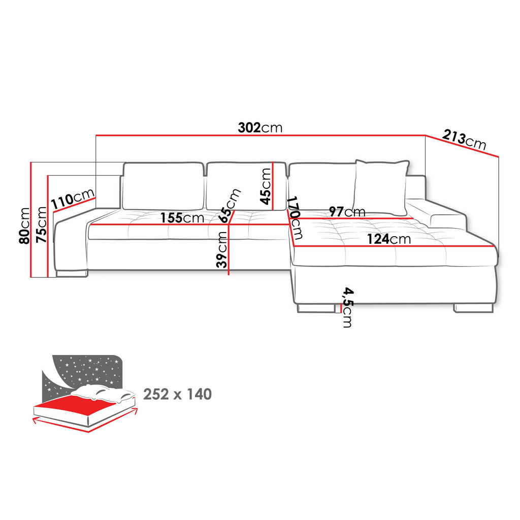 Thumbnail - Mirjan24 Ecksofa, Smaragdgrün, Beige, Textil, 5-Sitzer, L-Form,Rechteckig, 302x213 cm, Wohnzimmer, Sofas & Couches, Wohn...