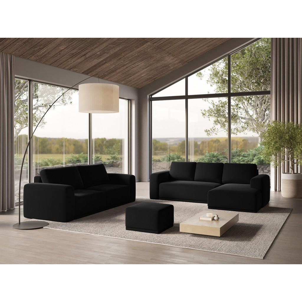 Thumbnail - Makamii 3-Sitzer, Schwarz, Textil, Füllung: Schaumstoff, 242x91x100 cm, Made in EU, Wohnzimmer, Sofas & Couches, Schlafs...