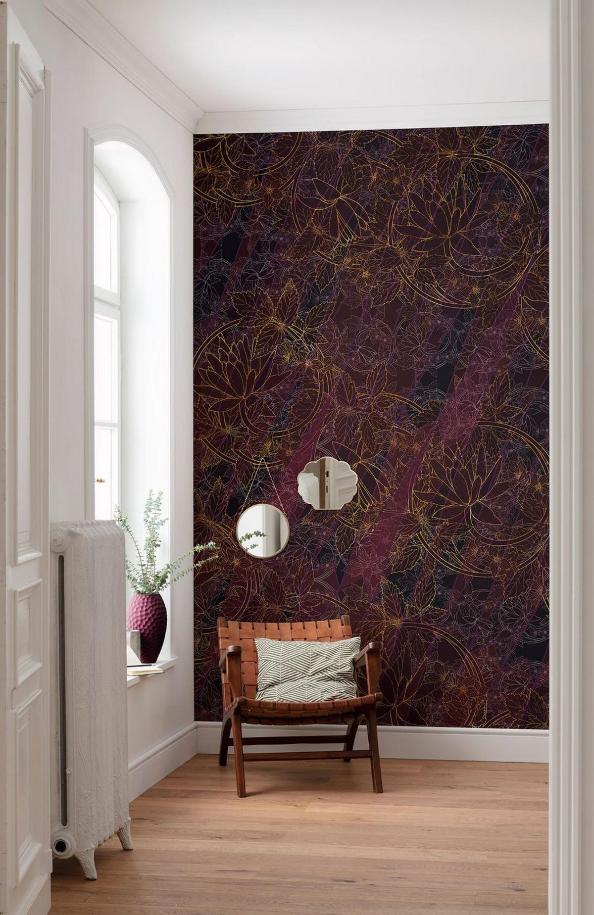 FOTOTAPETE Lotus 200 x 280 cm - Rot, Papier (200/280cm) - Sanders & Sanders