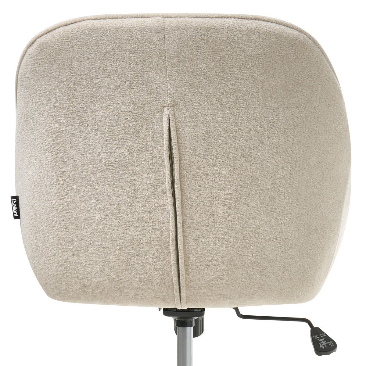 SCHREIBTISCHSTUHL Samtstoff Hellbeige Bardsdale - Beige, Textil (54/77/54cm) - Beliani