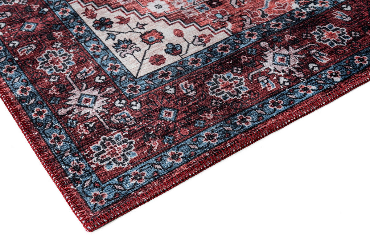 TEPPICH DUBAI bordeaux orientalisch 90/150 cm - Bordeaux, Textil (90/150cm) - Tapiso