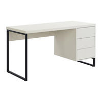 SCHREIBTISCH mit 3 Schubladen - MDF & Metall - Beige & Schwarz - TIMFIA - Beige, Holz (60/140/75cm) - Pascal Morabito