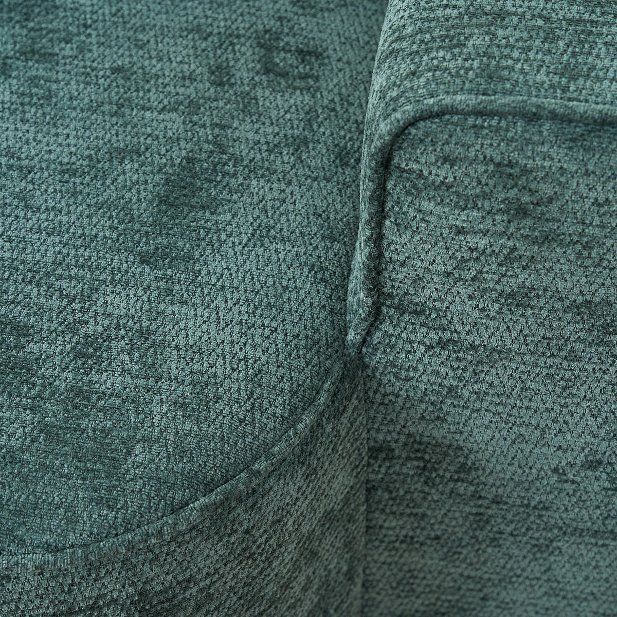 CHAISE LONGUE premium chenille relaxliege montagefrei - Grün, Textil (144/65/112cm) - Urban Meuble