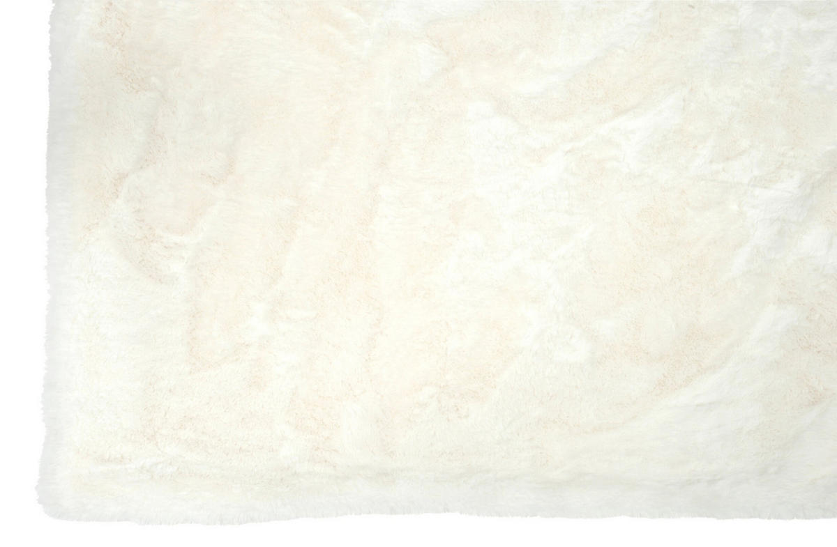 PLAID CUTIE - Plüsch - Weiß - 180/130/3 cm - Weiß, Textil (130/180cm) - J-Line