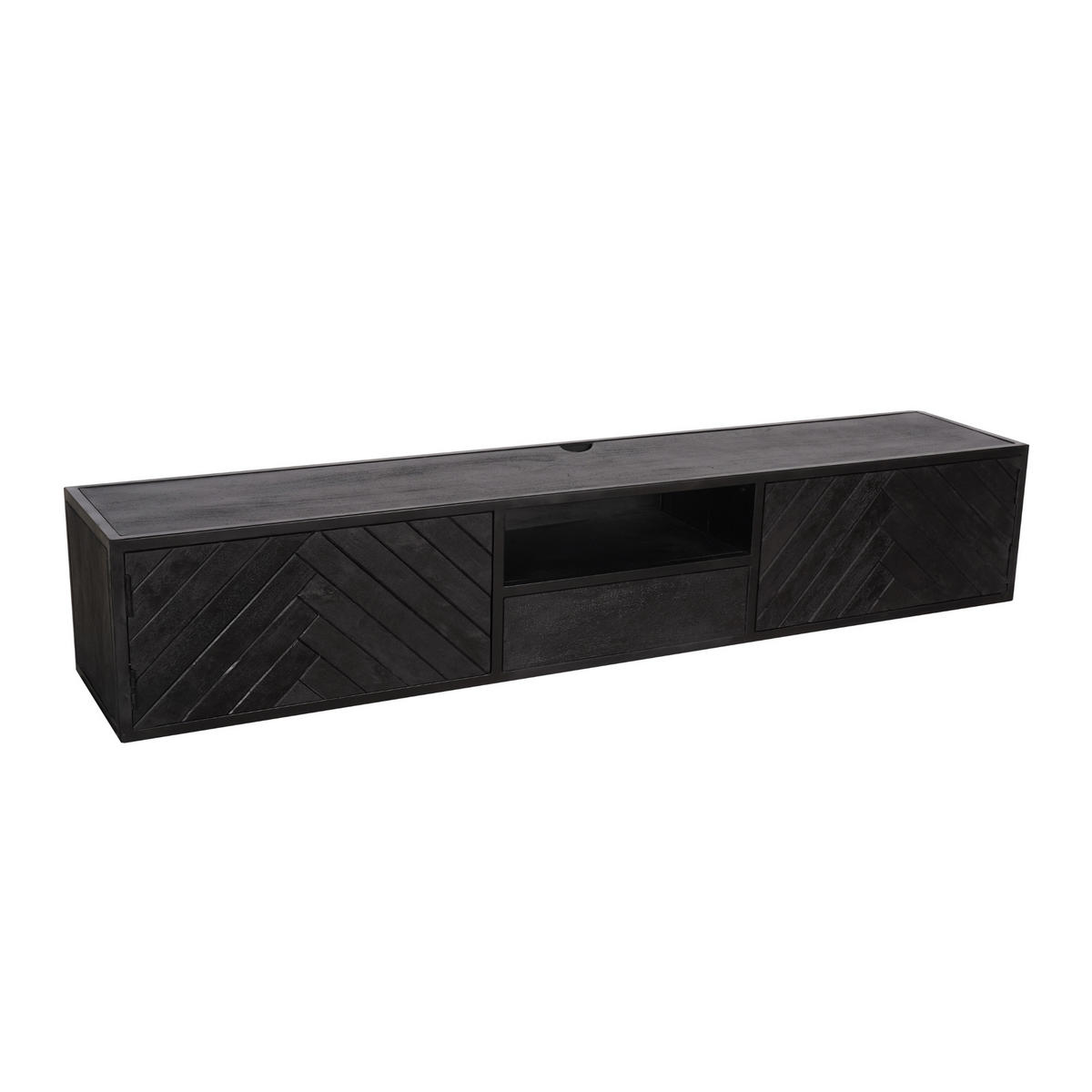 TV-MÖBEL New York Schwarz 35/180/33 cm - Schwarz, Holz (180/33/35cm) - Starfurn