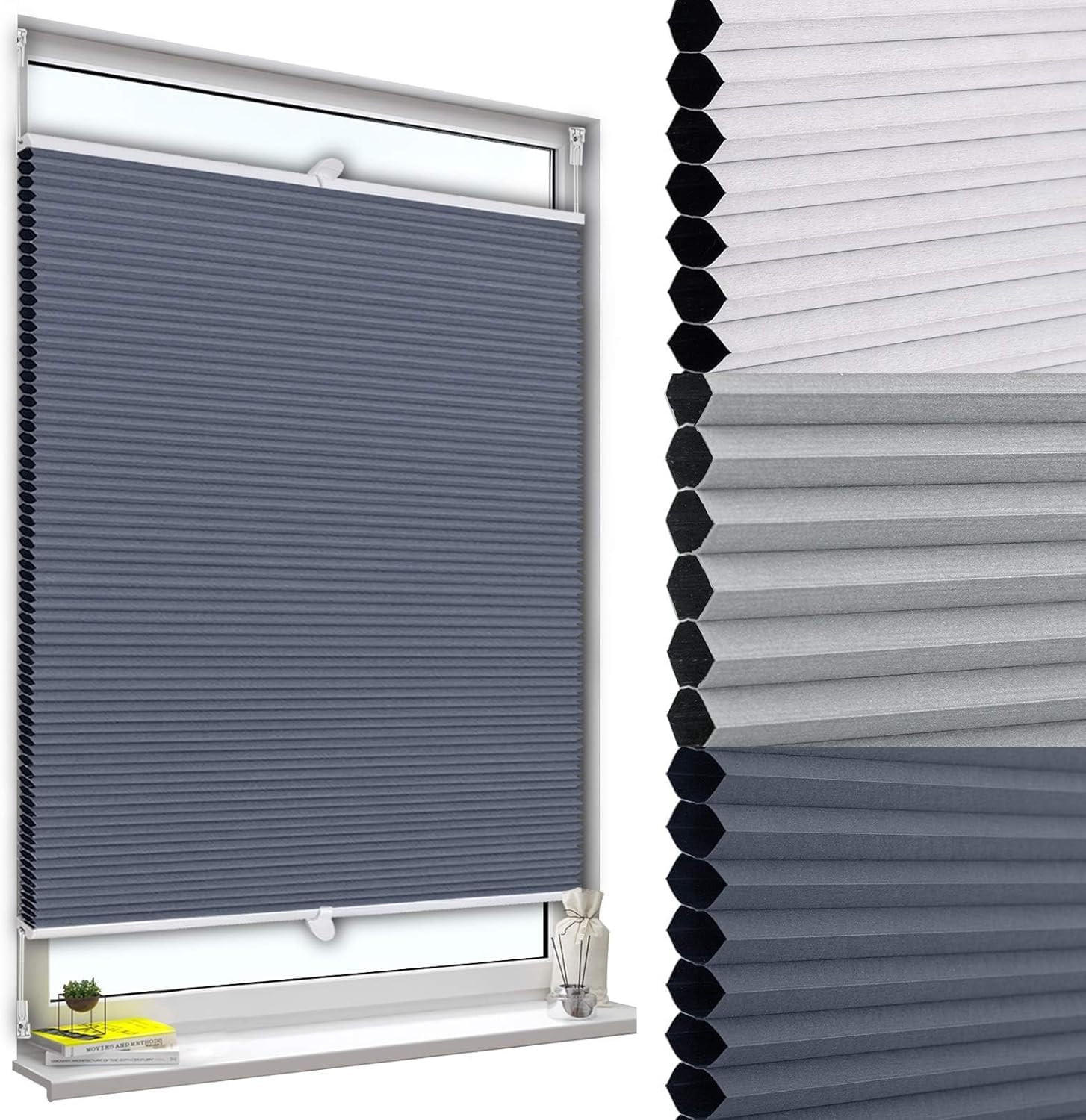 Woltu Wabenplissee Blau 60x120x2 cm