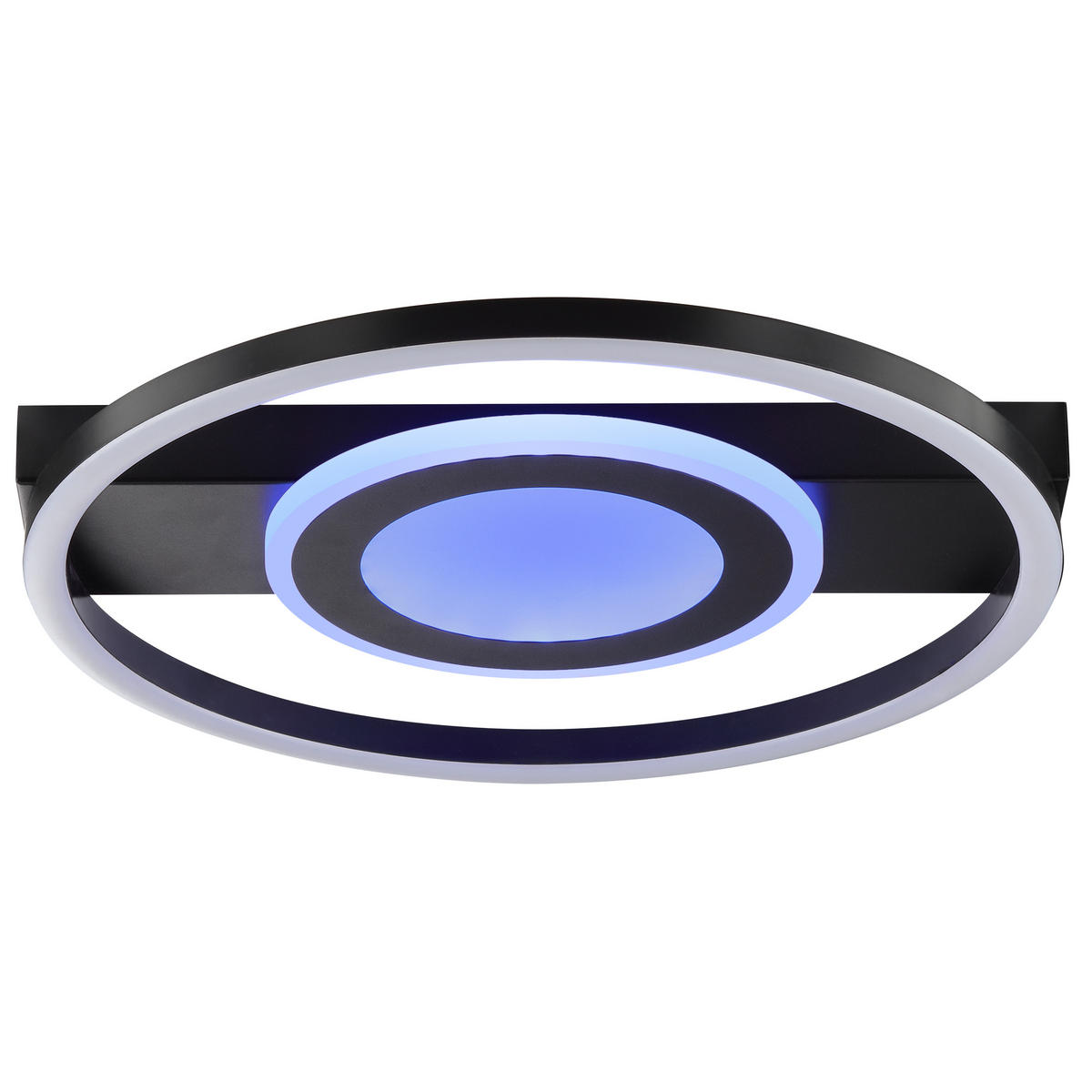 LED DECKENLEUCHTE Maureen Schwarz 37/37/5,5 cm - Schwarz, Metall (37/37/5.5cm) - Brilliant