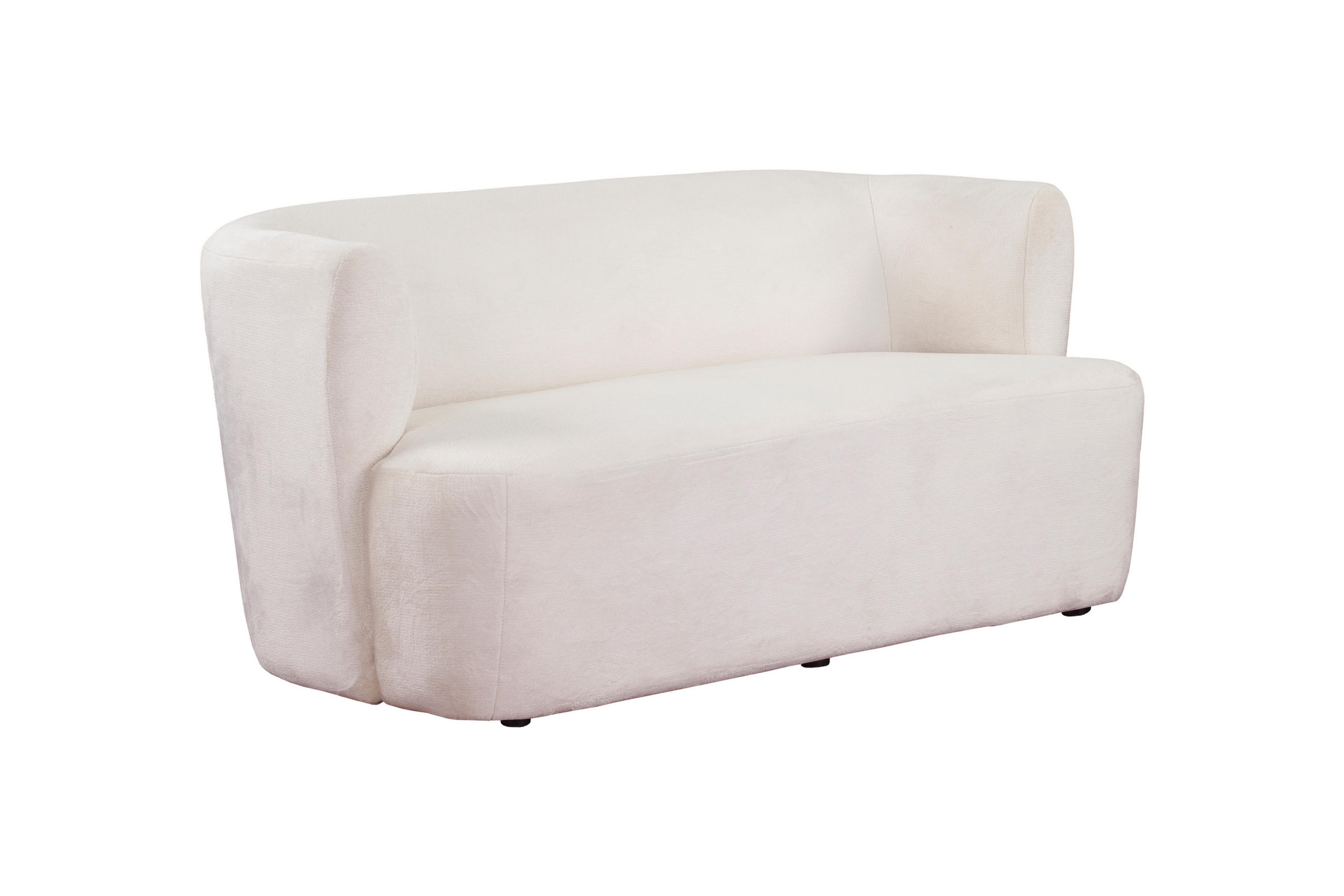 BETTSOFA MOCHI Beige Plüsch-Stoff - Beige, Textil (76/68/146cm) - MASSENO