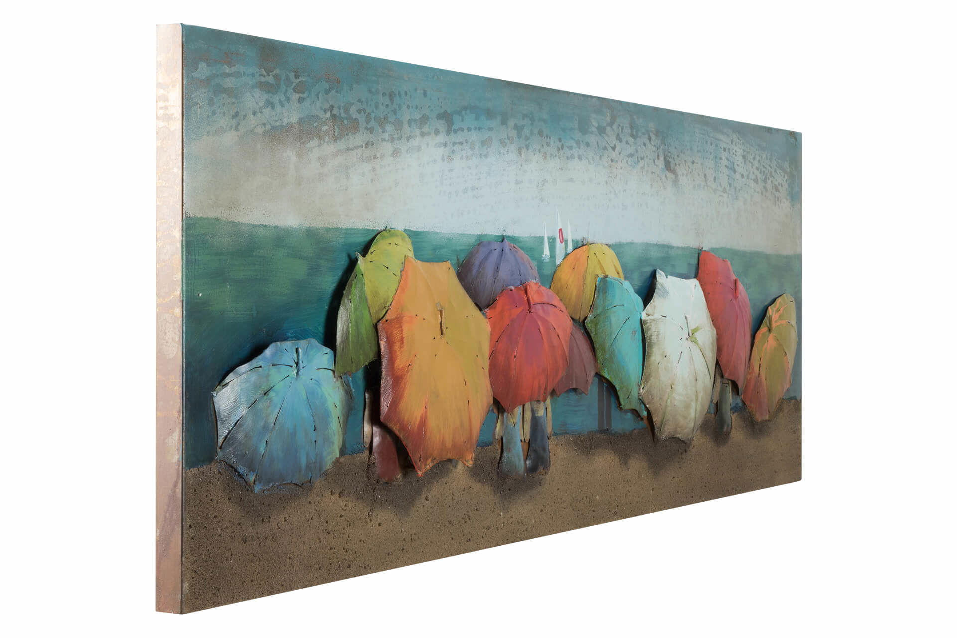 METALLBILD Bunt 144/44 cm - Multicolor, Metall (6/44cm) - KUNSTLOFT