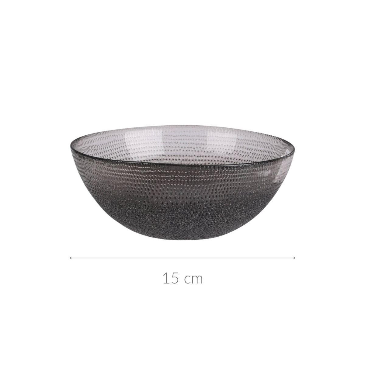 GLASSCHALE Lakris Ø 15 cm - Anthrazit, Glas (15cm) - Home Styling Collection