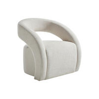 SESSEL - Chenille-Stoff - Beige - LUCIOTA - Beige, Textil (75/73.5/73.5cm) - Vente-Unique