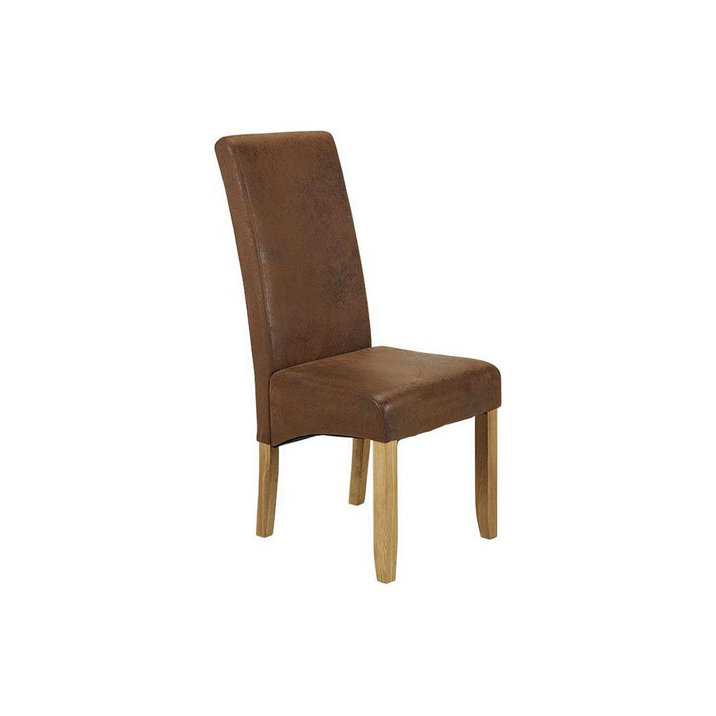 Thumbnail - Vente-Unique Stuhl, Braun, Textil, 47x107x63 cm, Esszimmer, Stühle, Esszimmerstühle, Vierfußstühle