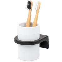 ZAHNPUTZBECHER SAVONA Softtouch, weiß, rund - Weiß, Kunststoff (8/11/9.5cm) - bremermann